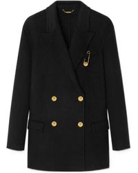 Versace - Double-Breasted Coat - Lyst