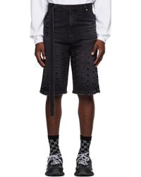 we11done - Non-Stretch Denim Shorts - Lyst