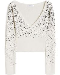 Max Mara - Gang Sequin V-Neck Knitwear - Lyst