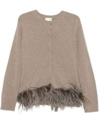 P.A.R.O.S.H. - Long-Sleeved Knitted Cardigan - Lyst