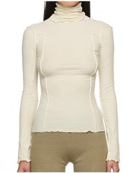 Baserange - Rolled-Trim High-Neck Blouse - Lyst