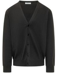 Givenchy - Logo-Intarsia V-Neck Cardigan - Lyst