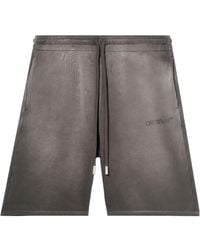 Off-White c/o Virgil Abloh - Logo Embroidered Drawstring Shorts - Lyst