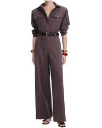 Self-Portrait - Belted Pocket Jumpsuit - Lyst