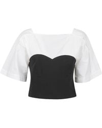 Jonathan Simkhai - Panelled Sweetheart-Neck Top - Lyst