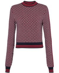 Balmain - Monogram Check-Pattern Jumper - Lyst