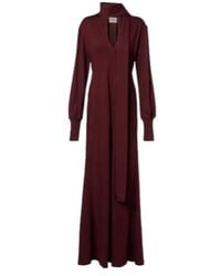 Plan C - Scarf-Detail Cotton Maxi Dress - Lyst