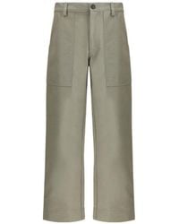 Maison Kitsuné - Maison Kitsuné Logo Embroidered Workwear Pants - Lyst