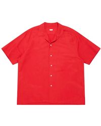 A.PRESSE - Retro-Style Short-Sleeve Open-Collar Shirt - Lyst