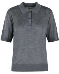Loulou de Saison - Short-Sleeved Knit Polo Shirt - Lyst