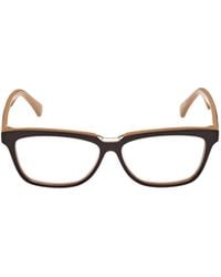 Max Mara - Rectangular Frame Glasses - Lyst