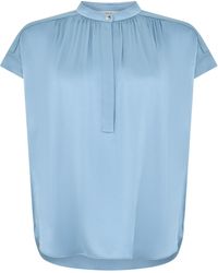Vince - Cap-Sleeve Gathered Blouse - Lyst