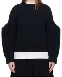 Sacai - Puff-Sleeve Sweater - Lyst