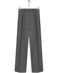 Loewe - Wide-Leg Twill Trousers - Lyst