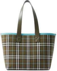 Burberry - Medium London Vintage Checked Top Handle Bag - Lyst