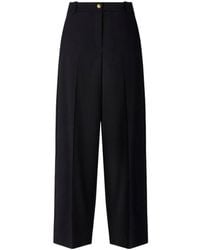 Pinko - Pressed-Crease Wide-Leg Trousers - Lyst