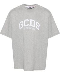 Gcds - Logo Embroidered Crewneck T-Shirt - Lyst