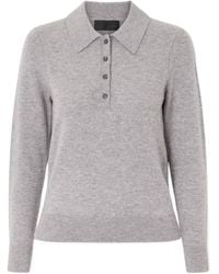 Nili Lotan - Long-Sleeved Polo Shirt - Lyst