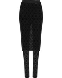 Marine Serre - Moonogram Mesh Flocked Pant-Skirt - Lyst