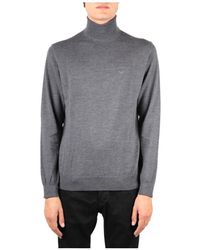 Emporio Armani - High-Neck Knitted Pullover - Lyst