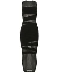 Wolford - Sheer-Opaque Sleeveless Midi Dress - Lyst