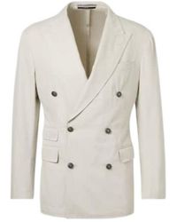 dunhill - Double-Breasted Cotton And Cashmere Blazer - Lyst