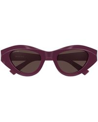 Gucci - Eyewear Cat-Eye Frame Sunglasses - Lyst
