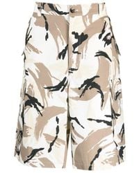 KENZO - Tropic Camo Print Cargo Shorts - Lyst