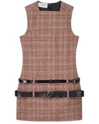 Coperni - Check Belted Dress - Lyst
