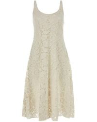 Prada - Ivory Lace Dress - Lyst