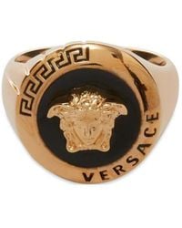 Versace - Medusa Logo Engraved Ring - Lyst