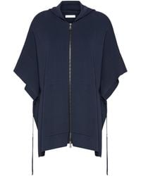 Max Mara - Short-Sleeve Zip Hooded Sweater - Lyst