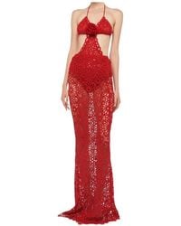 Norma Kamali - Floral-Lace Skirt - Lyst