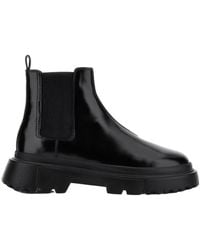Hogan - Round-Toe Chelsea Ankle Boots - Lyst