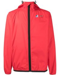 Comme des Garçons - Comme Des Garçons Play X K-Way Logo Printed Hooded Jacket - Lyst
