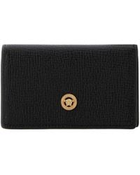 Versace - Medusa Biggie Leather Card Holder - Lyst