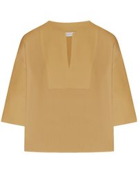 Max Mara - V-Neck Short-Sleeved Top - Lyst