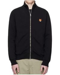 Maison Kitsuné - Maison Kitsuné Fox Head Zipped Regular Sweatshirt - Lyst