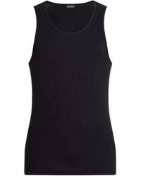 ZEGNA - Cotton Blend Tank Top - Lyst
