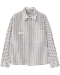 WOOYOUNGMI - Embroidered Stripe Shirt - Lyst