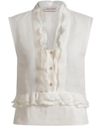 Alberta Ferretti - Linen Top - Lyst