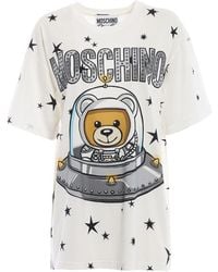 Moschino - Logo Round Neck T-Shirt - Lyst
