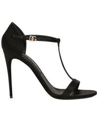 Dolce & Gabbana - Satin High Heel Sandals - Lyst