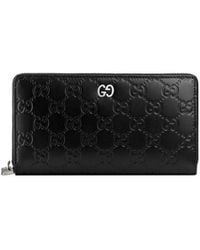 Gucci - Signature Zip Around Wallet - Lyst