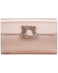 Roger Vivier - Flower Buckle Envelope Flap Crossbody Bag - Lyst