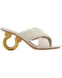 Ferragamo - Zilda 70 Gancini Leather Sandals - Lyst