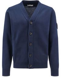 Stone Island - V-Neck Button-Up Cardigan - Lyst