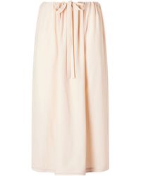 TOTEME - Drawstring-Waist Midi Skirt - Lyst