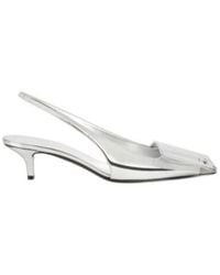 Courreges - Courrèges Fold Mirror Slingback Pumps - Lyst