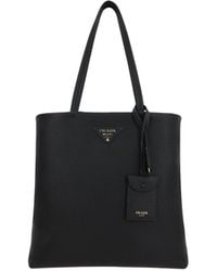Prada - Triangle Logo Top Handle Bag - Lyst